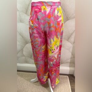 Trina Turk floral wide leg pants in size 00